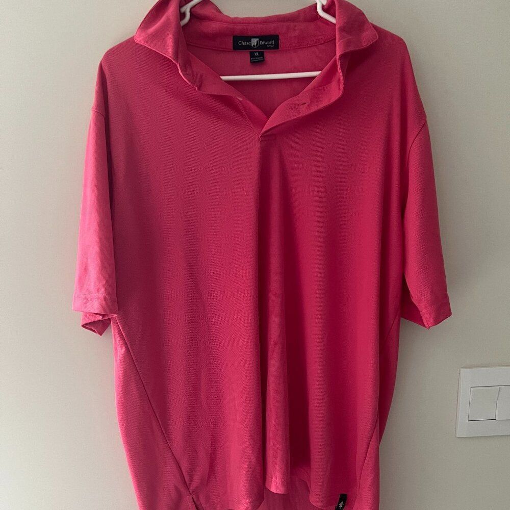 Chase Edward pink polo size xl